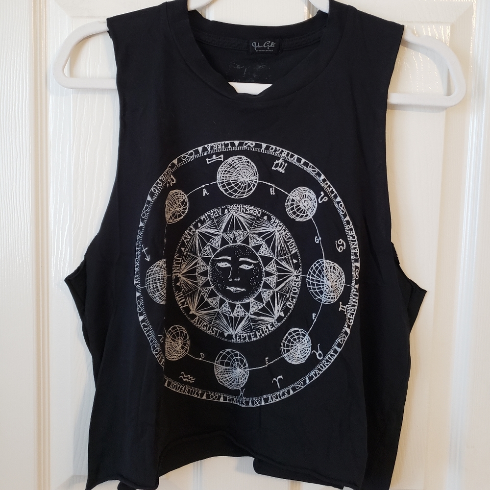 Celestial Muscle Tank Crop Top